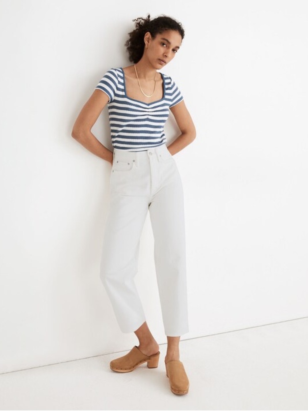 Madewell white balloon wide leg barrel‎ leg jeans 26